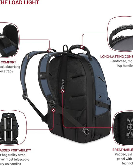 SwissGear 1900 Scansmart TSA 17 Laptop Backpack, Blueberry, 19-Inch