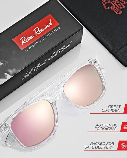Retro Rewind Polarized Sunglasses for Men and Women - UV Protection Classic Sun Glasses
