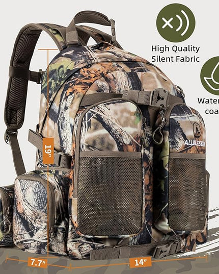 hunting backpack for men Waterproof Camo Pack Hunting gifts for men gear Hunting Day Pack-BlessedBark-35L