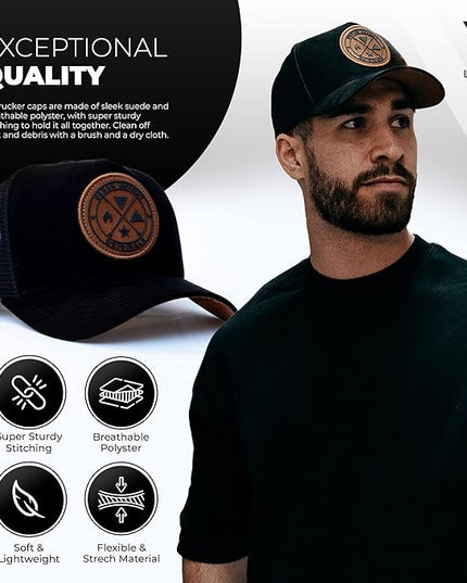 Urban Effort Mesh Back Cap - for Men and Women Baseball Hat 5-Panel Trucker Hat - Great Snapback Closure for Hunting & Hiking