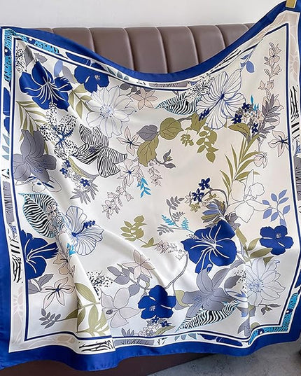 Headscarf Large Square Scarf 35" Fashion Scarves Silk Feeling Hair Wrapping Scarfs Hairscarf BA16