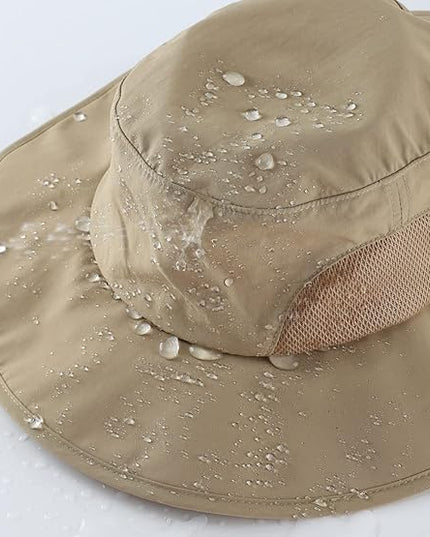 Home Prefer UPF50+ Mens Sun Hat Wide Brim Fishing Hat for Men UV Protection Womens Beach Bucket Hat for Golf Hiking Gardening