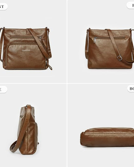 Crossbody Purses for Women Soft Vegan Leather Cross Body Handbag Lightweight Medium Shoulder Purse Travel Casual Bag