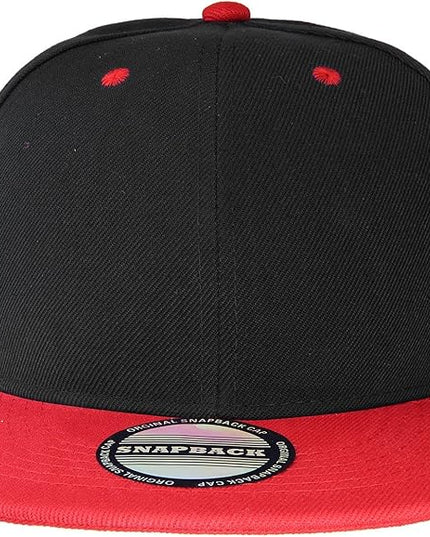 Classic Snapback Hat Cap Hip Hop Style Flat Bill Blank Solid Color Adjustable Size