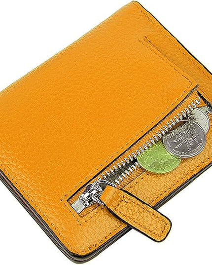 AINIMOER Small Leather Wallet for Women, Ladies Credit Card Holder RFID Blocking Women's Mini Bifold Pocket Purse