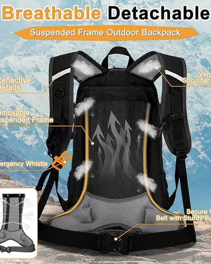 OLEMA Hiking Backpack, 25L Lightweight Travel Backpacks,Camping Daypack for Outdoor Sports,Lightweight Travel Camping Backpack for Men Women