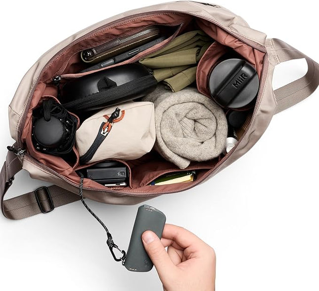 Bellroy Laneway Crescent Bag (12 liter streamlined, crescent crossbody with internal and external pockets, adjustable strap and surprising storage) - Fawn