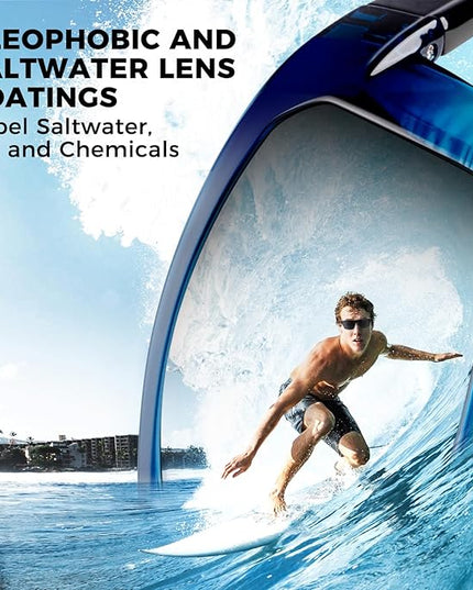 KastKing Huzzah Polarized Sport Sunglasses for Men and Women, Ideal for Driving Fishing Cycling and Running,UV Protection