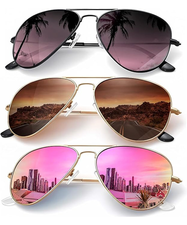 KALIYADI Classic Aviator Sunglasses for Men Women Driving Sun glasses Polarized Lens UV Blocking