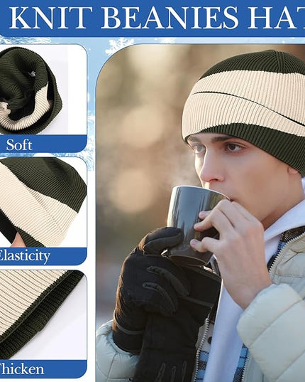 Yahenda 48 Pack Knit Beanies Hats Winter Beanie Hats Warm Knitted Cuffed Skull Cozy Cap for Men Women Unisex