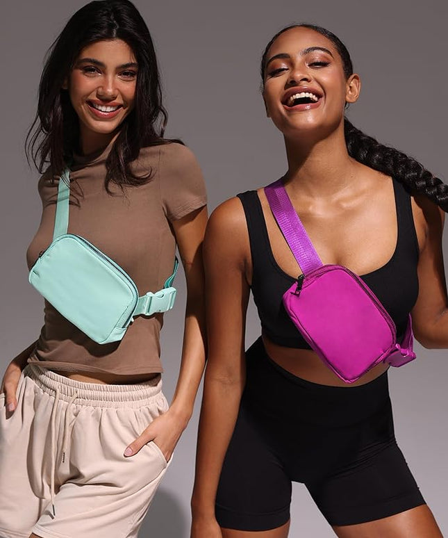 YOSHUYUKI Fanny Pack Crossbody Bag Trendy Waterproof Small Cross Body Purse for Women Men Fashion Waist Packs Mini Belt Pouch Chest Bum Hip Bag Lulu Dupes for Travel Vacation Running Matcha Cream