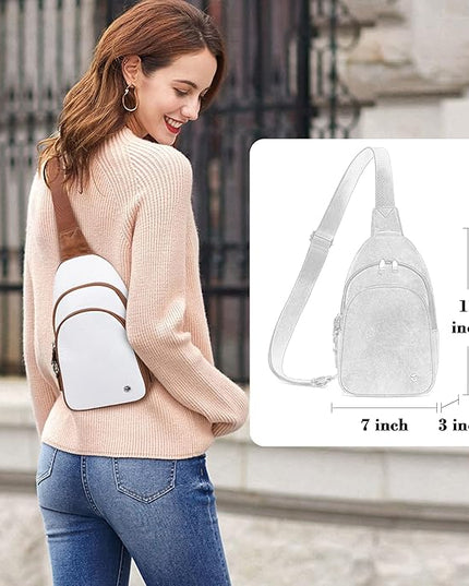 Anti Theft Crossbody Bags for Women Leather Sling Bag Cross Body Travel Purse Chest Bags Fanny Pack Gift Teen Girl