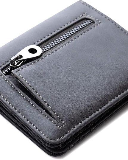 Alldaily Small RFID Wallet for Women Slim Compact Bifold Pocket Ladies Travel Mini Purse (Grey)