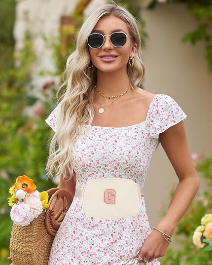 Glratn Initial Letter Fanny Pack for Girls,Patch Belt Bag,Toddler Crossbody Bags，Gifts for 3 4 5 6 7 8 9 10 11 37 Year Old Teens Kids,Christmas Graduation Gifts for Teen Girls ，(Beige-U)