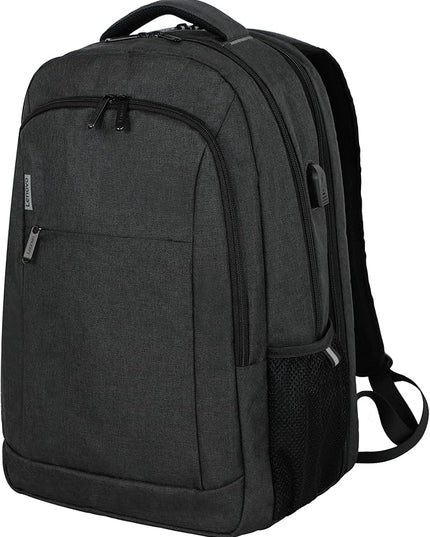 Lenovo B325 Laptop Backpack 35L – Anti-Theft, Water-Resistant, USB Charging Port, Fits 16-Inch Laptops, 2 Compartments, Luggage Strap, Travel Backpack for Work, School, Men & Women, Black
