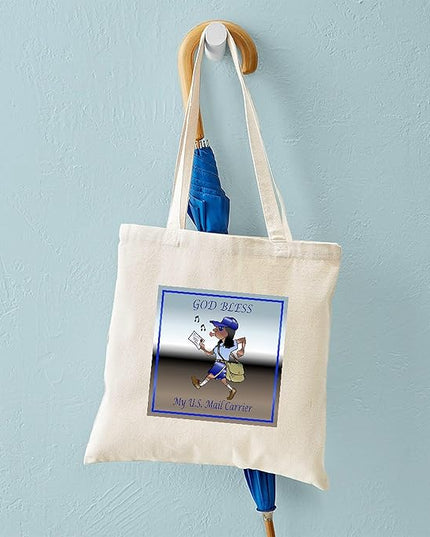 CafePress Mail Carrier Tote Bag Natural Canvas Tote Bag, Reusable Shopping Bag