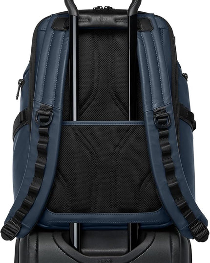 Tumi Mens Search Backpack Navy Coated Canvas One Size