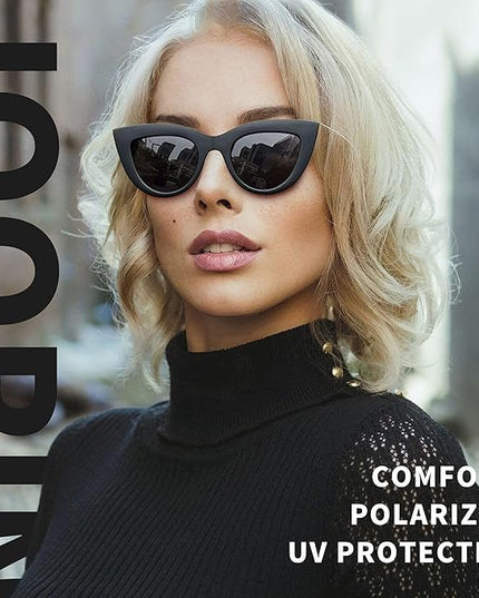 Joopin Polarized Cat Eye Sunglasses for Women Vintage Cateye Sun Glasses UV400 Protection