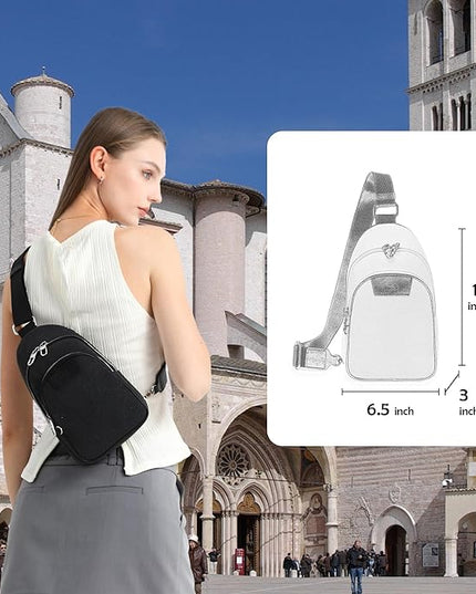 Anti Theft Crossbody Bags for Women Leather Sling Bag Cross Body Travel Purse Chest Bags Fanny Pack Gift Teen Girl