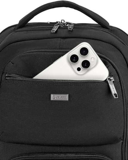 DUSLANG 17 Inch Laptop Backpack for Travel Water Resistant College Backpack for Men Women Laptop Bag with USB Charging Port and Clear Cosmetic Bag, Black