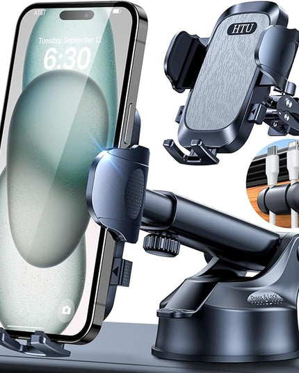 【98+LBS Strongest Suction & Military-Grade】Ultimate Car Phone Mount【Patent & Safety Certs】 Cell Phone Holder Truck Stand for Dashboard Windshield Vent for iPhone 17 Pro Max 16 15 Samsung,Dark Grey