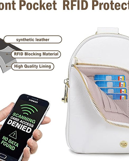 INICAT RFID Blocking Sling Bag Anti Theft Crossbody Bags Women Valentine's Day Gifts Travel Purses Vegan Leather