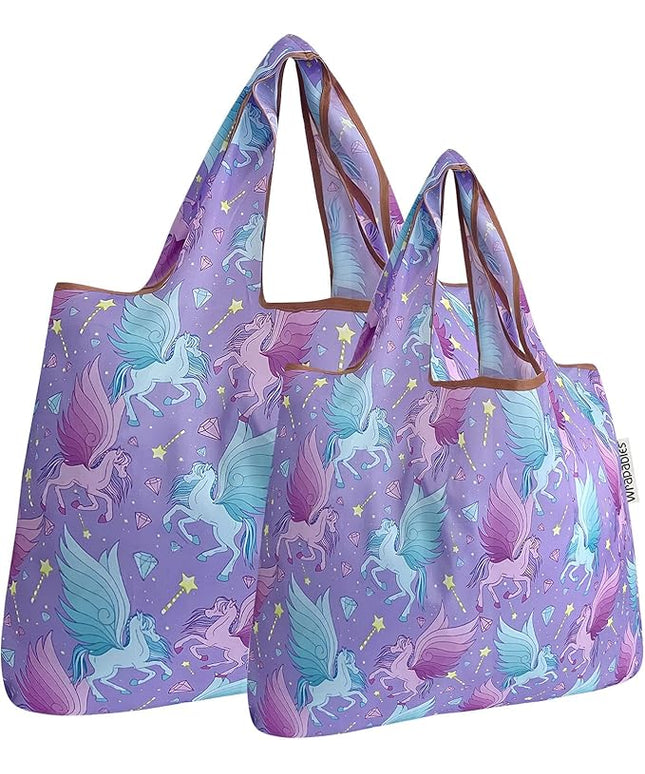 allydrew Large Foldable Tote Nylon Reusable Grocery Bags