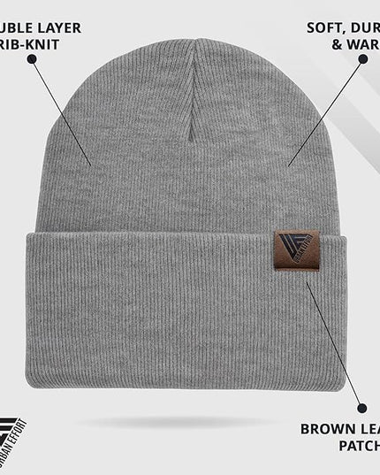 Urban Effort Beanie for Men Women – Warm Acrylic Unisex Knit Winter Hats for Men, Soft Stretch Fit, Classic Streetwear Style