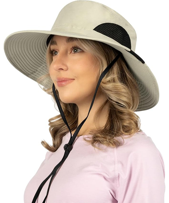 SUN CUBE Wide Brim Sun Hat Men Women, Fishing Hats Sun UV Protection, Mens Hiking Bucket Hat Safari Beach Boonie, UPF 50+
