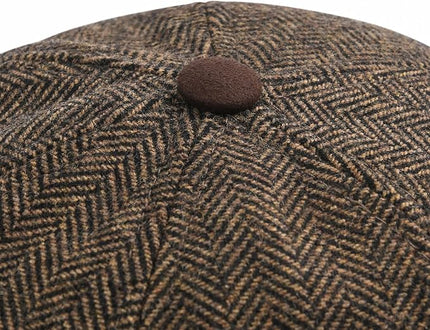 BOTVELA Wool Baseball Cap for Men Adjustable Unstructured Tweed Hat