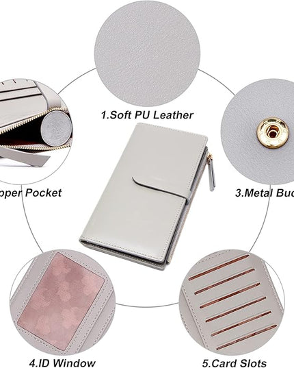 KUKOO Small Crossbody Bag Cell Phone Purse Wallet with Credit Card Slots for Women