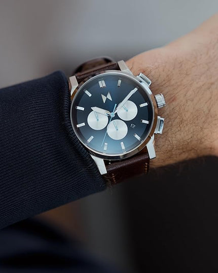 MVMT Chrono II Men’s Chronograph Watch – Ceramic Bracelet, Water Resistant, Minimalist Timepiece, Gift for Him