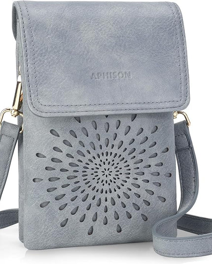 APHISON Small Crossbody Bags for Women Trendy, Leather Phone Wallet Purses Handbags Card Slots with Adjustable Strap