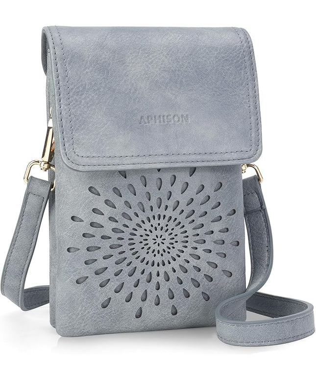 APHISON Small Crossbody Bags for Women Trendy, Leather Phone Wallet Purses Handbags Card Slots with Adjustable Strap