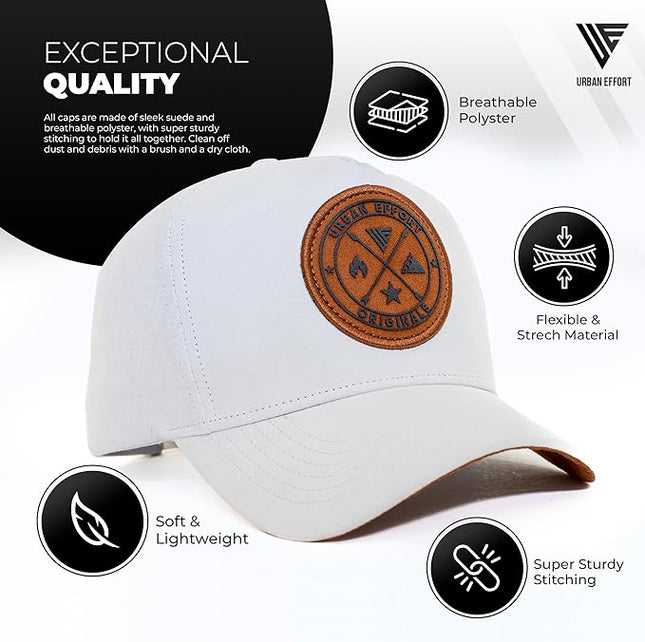 Urban Effort Mesh Back Cap - for Men and Women Baseball Hat 5-Panel Trucker Hat - Great Snapback Closure for Hunting & Hiking