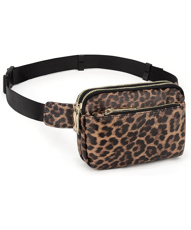UTO Fanny Pack for Women Crossbody Trendy Fashion Belt Purse Chest Waist Hip Bumbag for Outdoor Shopping Travel Hiking