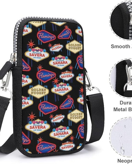 Unisex Small Crossbody Bags, Women Men Portable Adjustable Crossbody Phone Wallet Pouch