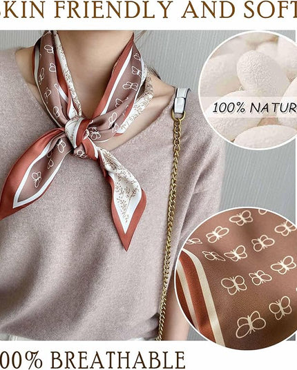 Dailyacc Hair Scarf for Women Fashion Silky Satin Headscarf Wrap Breathable Lightweight Neck Scarves For Handbag