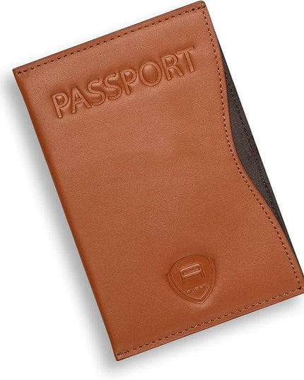 Alban RFID Passport Holder Women Men RFID Blocking Travel Passport Wallet Case Genuine Leather Passport Cover porta pasaporte