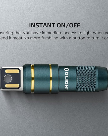 OLIGHT IMINI 2 EDC Rechargeable Keychain Flashlight, 50 Lumens Compact and Portable Mini LED Keyring Lights with Built-in Battery Ideal for Everyday Carry and Emergencies (Dream Blue)
