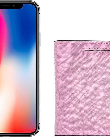 Toughergun Women’s Small Slim Leather Wallet with RFID Protection, Compact Bifold Mini Purse with Clear ID Window