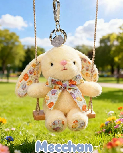 Rabbit Keychain for Backpack, Cute Keychain Bag Charms for Women