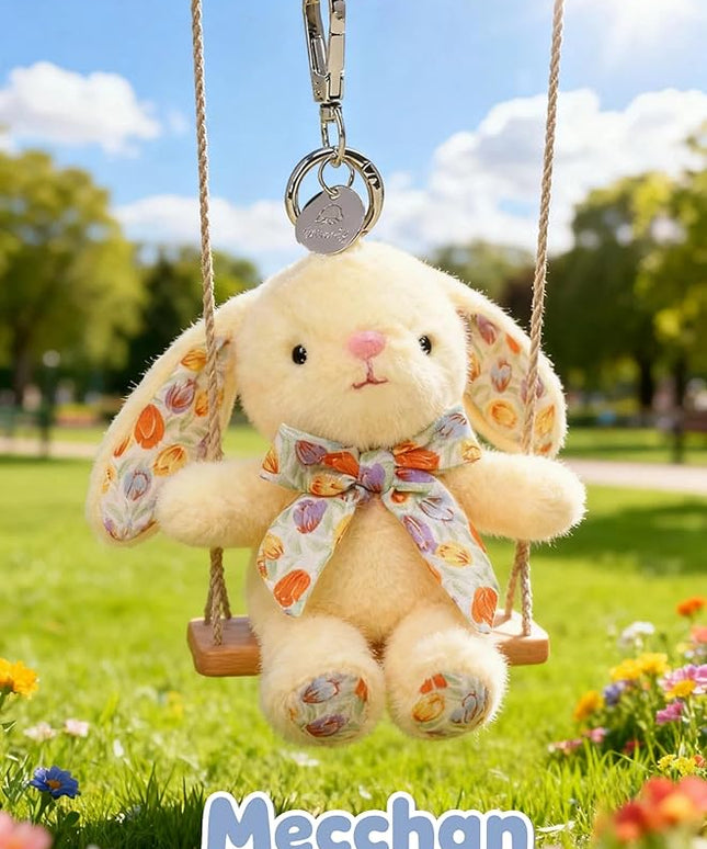 Rabbit Keychain for Backpack, Cute Keychain Bag Charms for Women