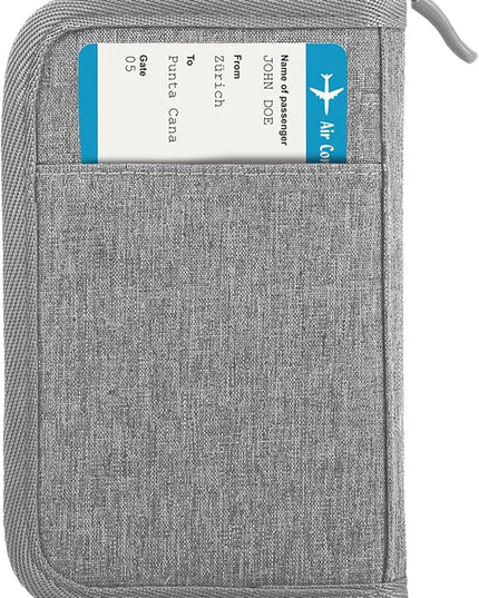 Passport Holder for Travel Essentials, RFID Blocking Protector Passport Wallets, Passport Document Organizer Case for Travel Must Have, Passport Book for Women, Couple, Family Cards, Tickets, ID, Cash