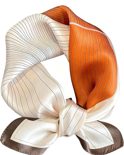 100% Mulberry Silk Scarf for Women Hair Lightweight Square Neckerchief Wrap For Head Scarves 21"