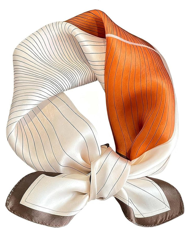 100% Mulberry Silk Scarf for Women Hair Lightweight Square Neckerchief Wrap For Head Scarves 21"