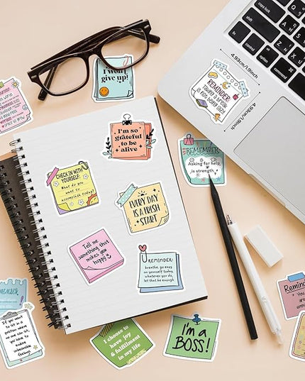 150 PCS Positive Affirmation Stickers, Mental Health Inspirational Motivational Encouraging Self Love Care Quote Sticker Pack for Water Bottles Laptops Planners Decals Students Teens Adults