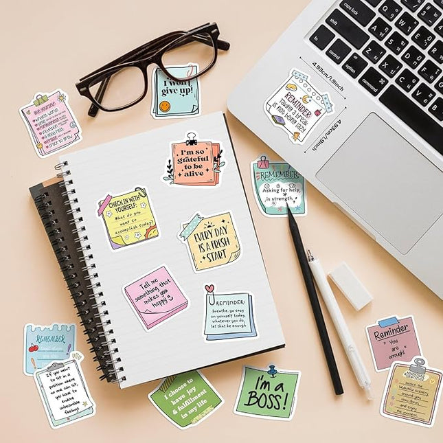 150 PCS Positive Affirmation Stickers, Mental Health Inspirational Motivational Encouraging Self Love Care Quote Sticker Pack for Water Bottles Laptops Planners Decals Students Teens Adults