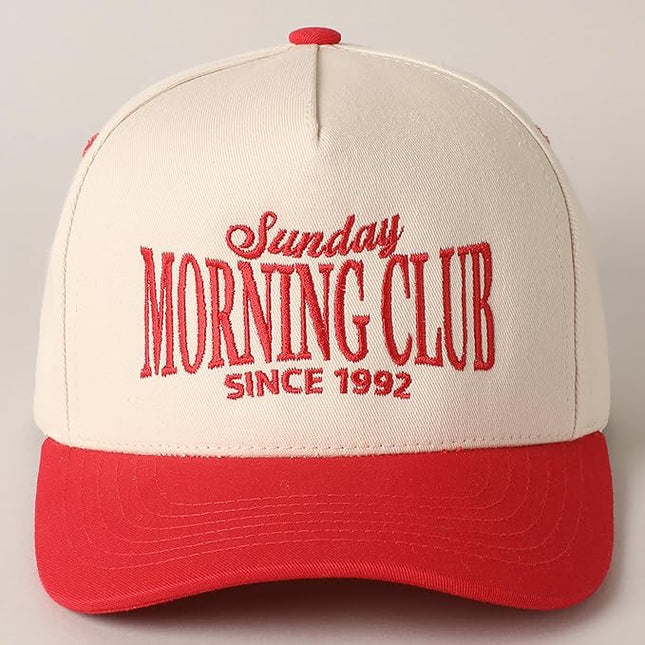 MIRMARU Two-Tone Vintage Canvas Trucker Hats for Men & Women, Adjustable Size Baseball Caps with Trendy Embroidered Design