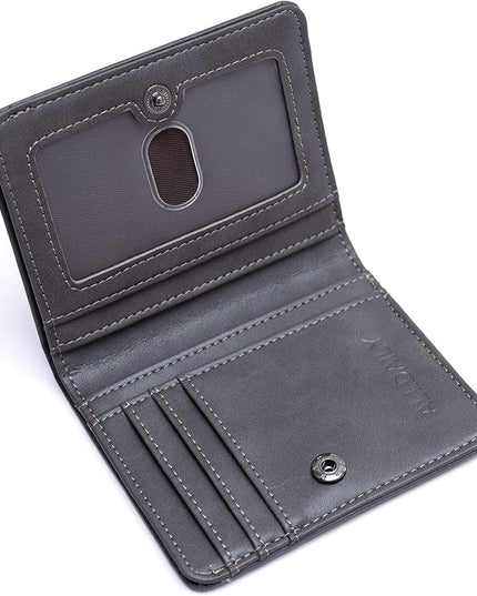 Alldaily Small RFID Wallet for Women Slim Compact Bifold Pocket Ladies Travel Mini Purse (Grey)